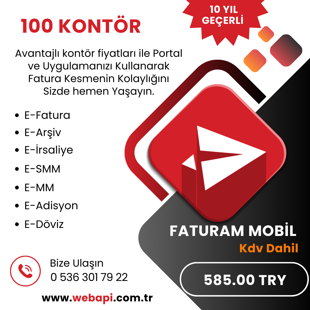 E-Dönüşüm 100 Kontör