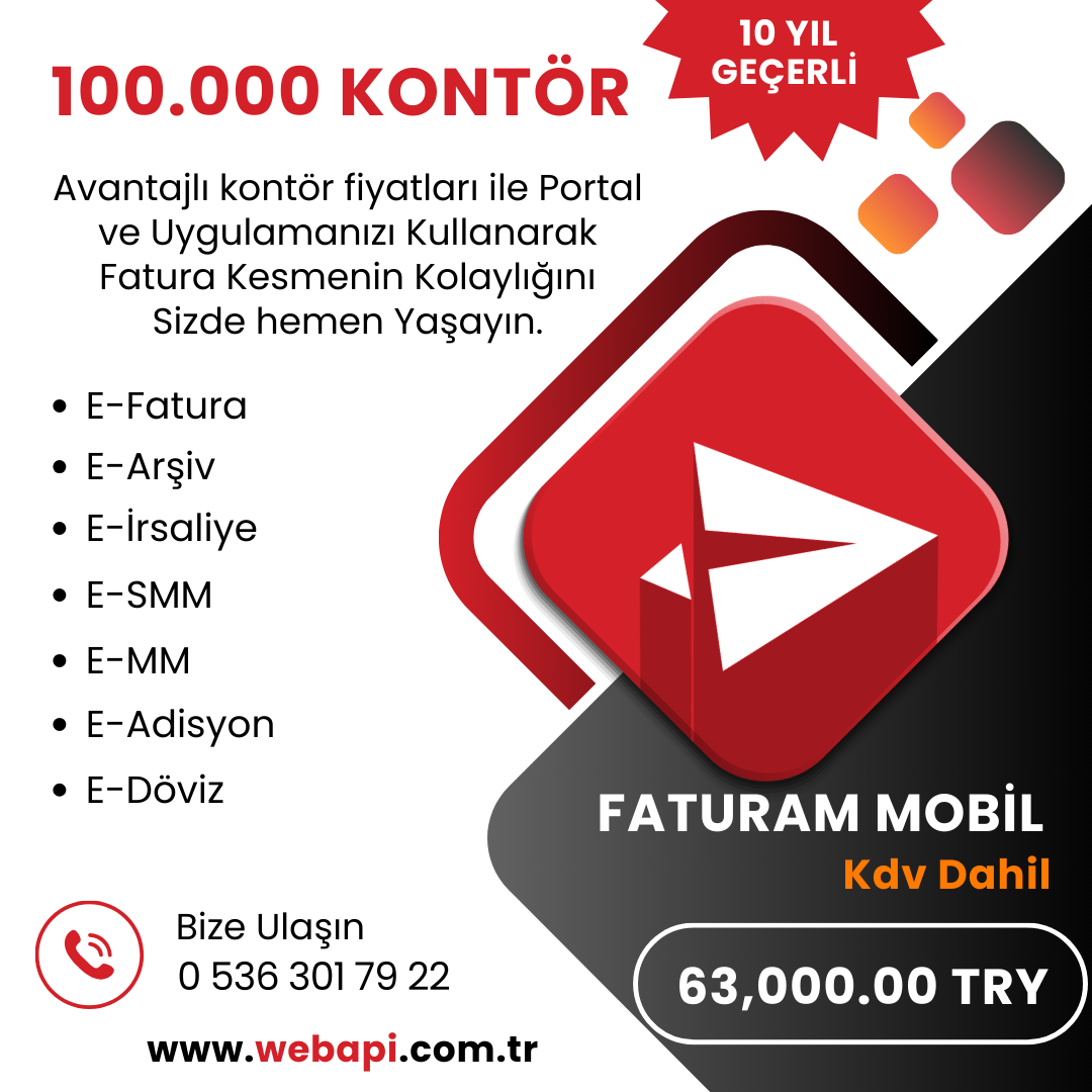 E-Dönüşüm 100.000 Kontör